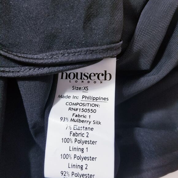 House of CB Gianna Corset Silk Long Sleeves Mini Dress Cocktail Party Date Night - Picture 7 of 14